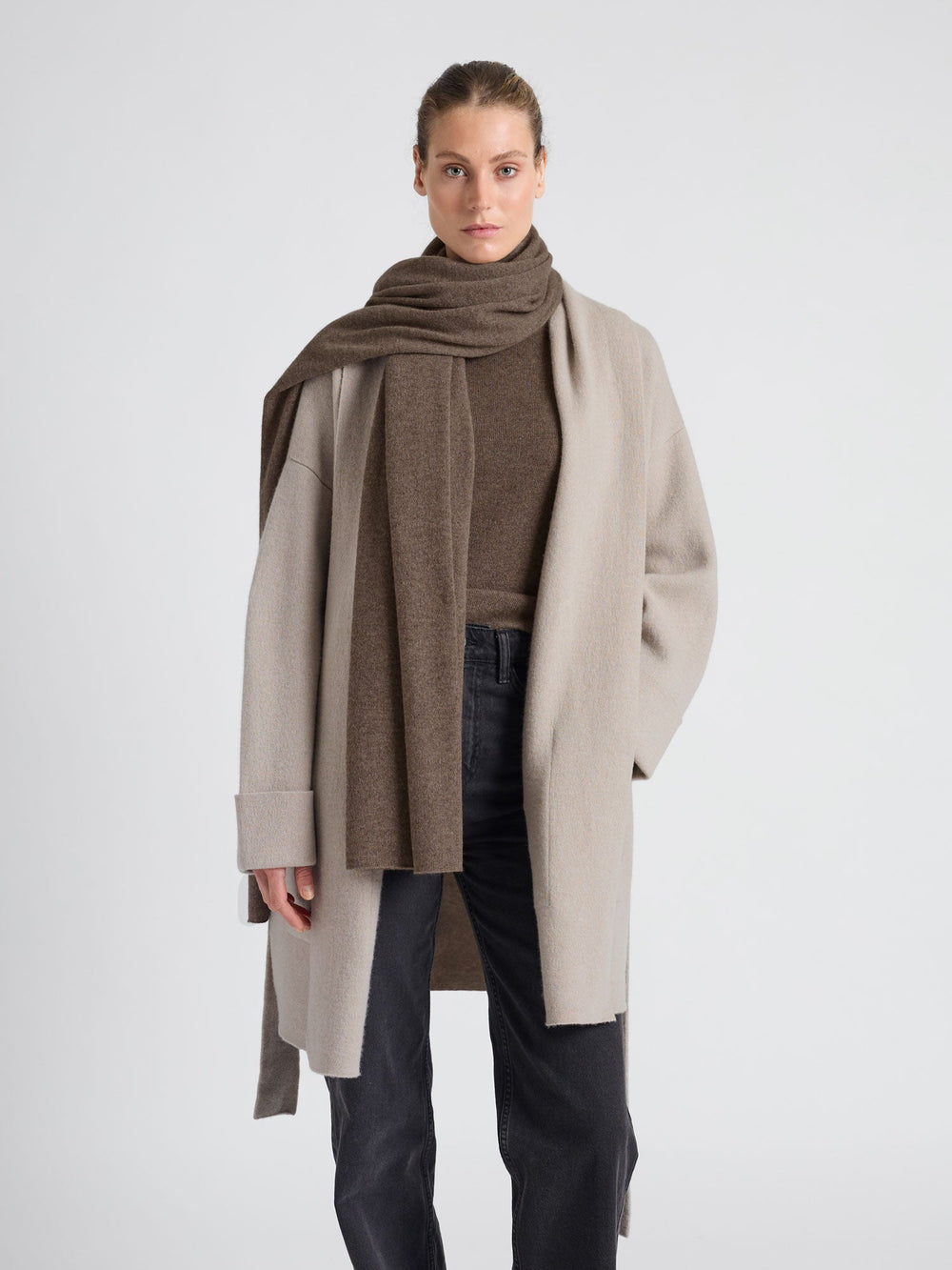 Cashmere scarf "Signature" - Dark toast - 100% pure Cashmere - Scandinavian design - Kashmina of Norway