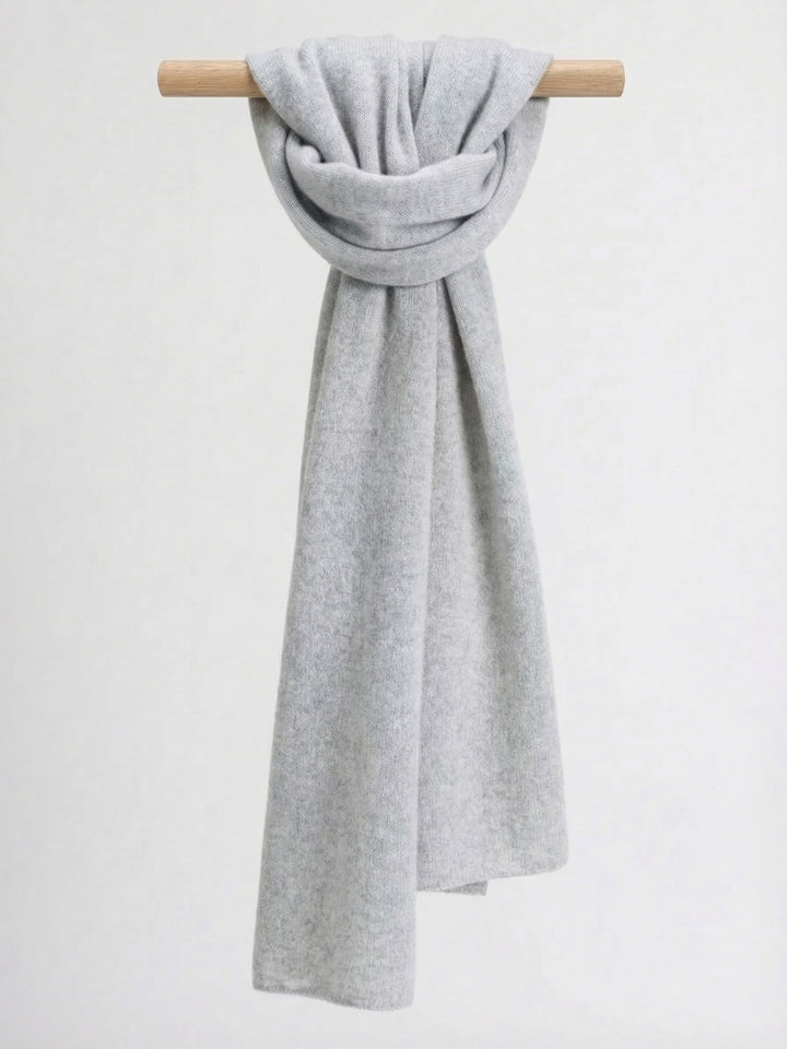 Cashmere scarf "Signature" - light grey - 100% pure Cashmere - Scandinavian design - Kashmina of Norway