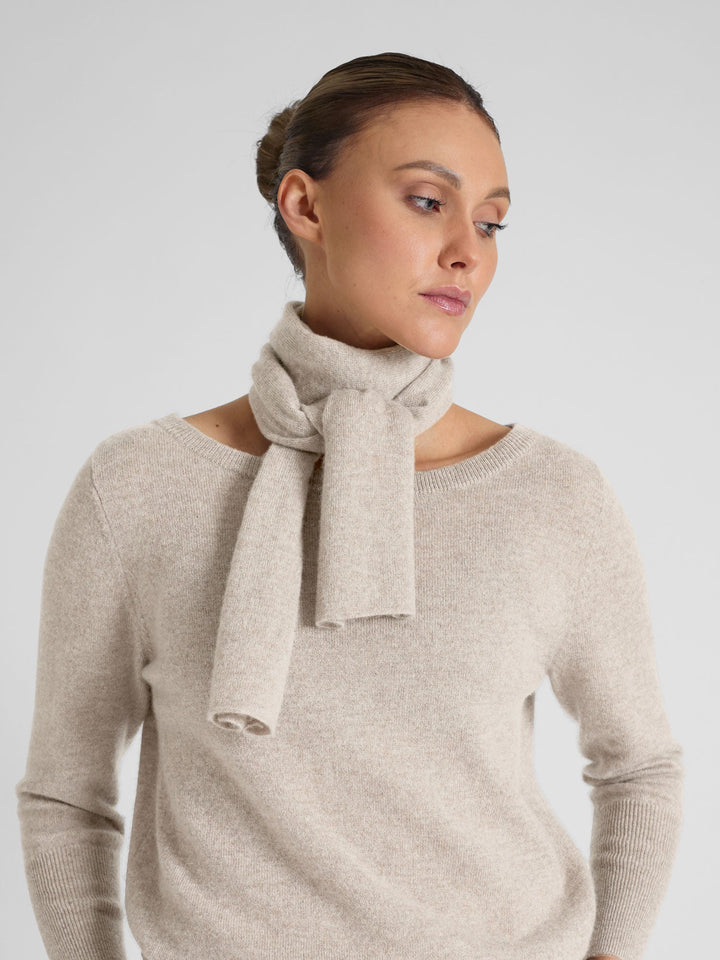 Mini scarf "Softy" - beige - 100% pure Cashmere - Scandinavian design - Kashmina of Norway