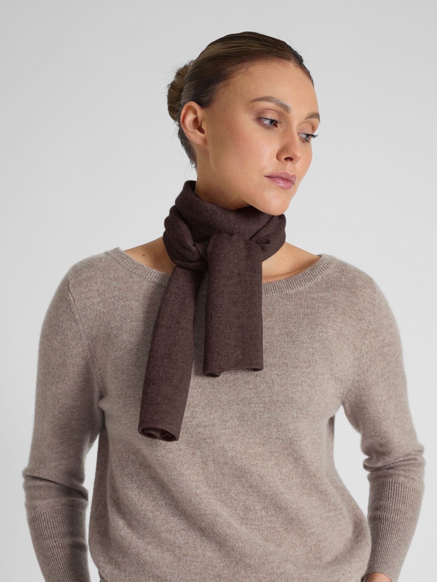 小物 Dime Wave Knit Scarf / Brown Hand Knit Scarf – Denis Colomb Lifestyle