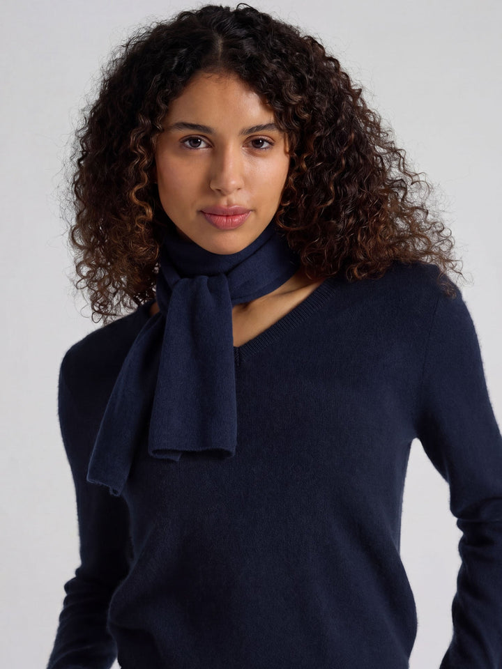 Mini scarf "Softy" - Navy - 100% pure Cashmere - Scandinavian design - Kashmina