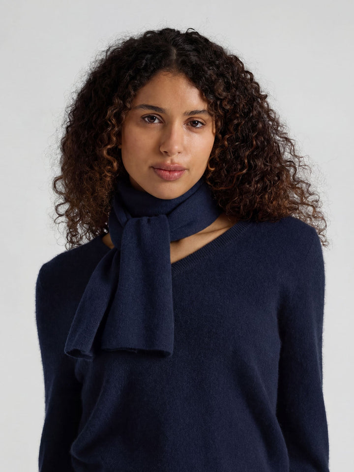 Mini scarf "Softy" - Navy - 100% pure Cashmere - Scandinavian design - Kashmina