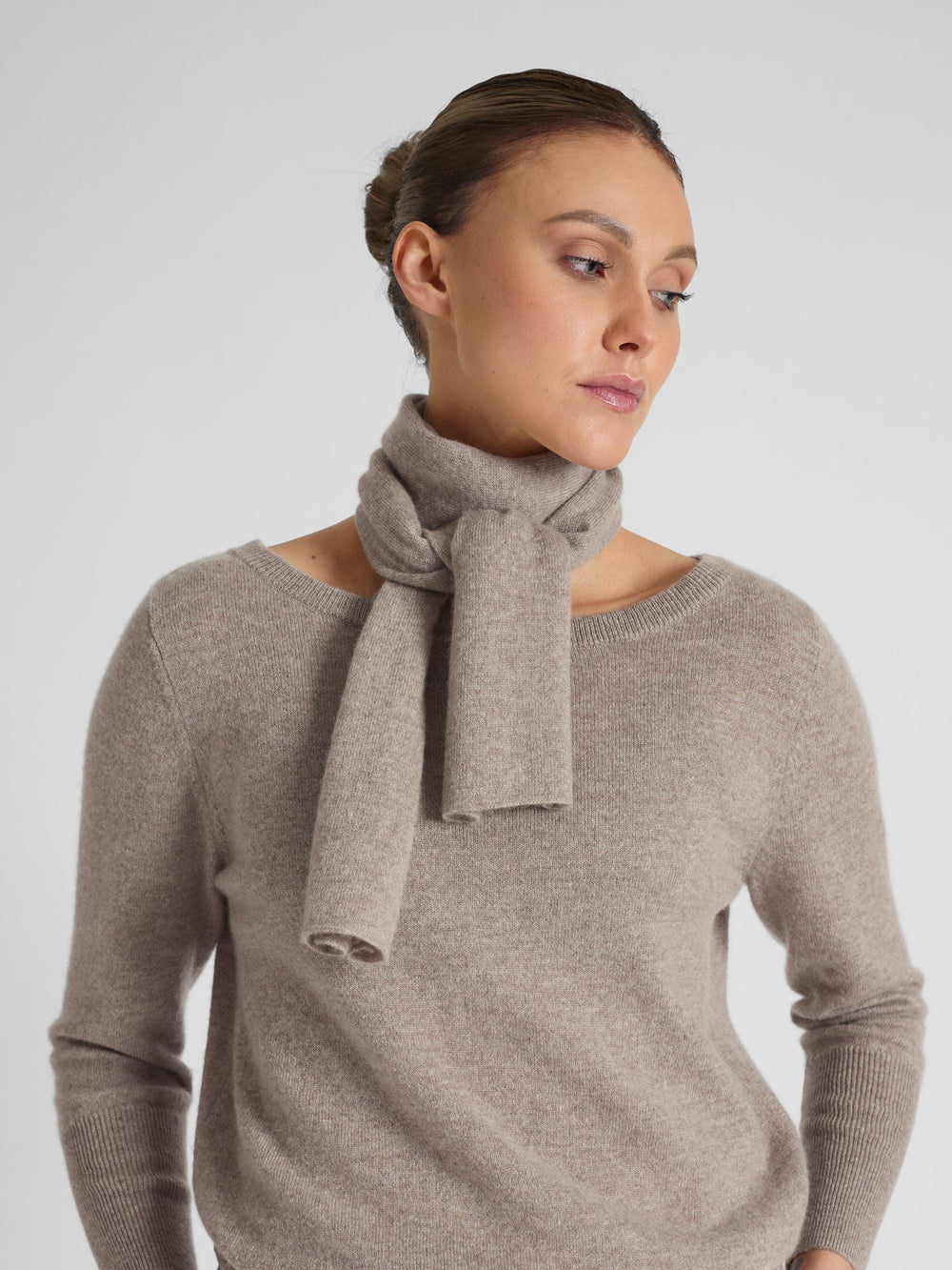 Mini scarf "Softy" - toast - 100% pure Cashmere - Scandinavian design - Kashmina of Norway