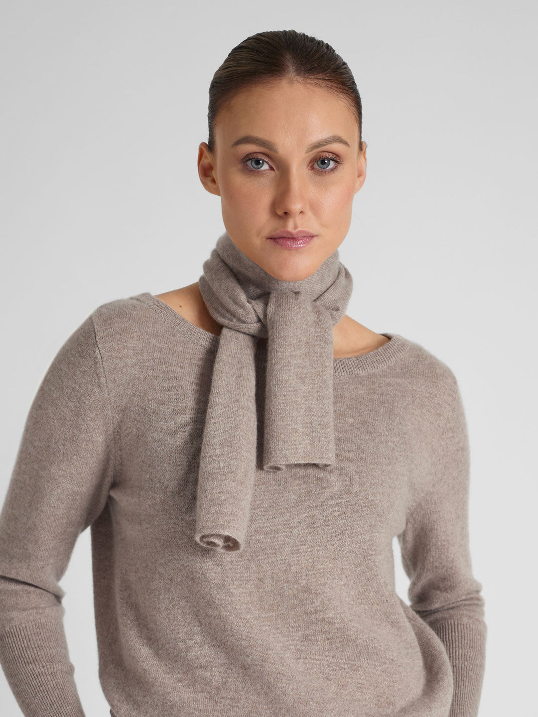 Mini scarf "Softy" - toast - 100% pure Cashmere - Scandinavian design - Kashmina of Norway