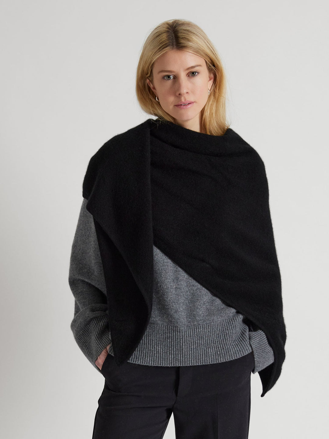Sustainable Sweaters Black Cashmere Wrap Sweater Lululemon Cotton
