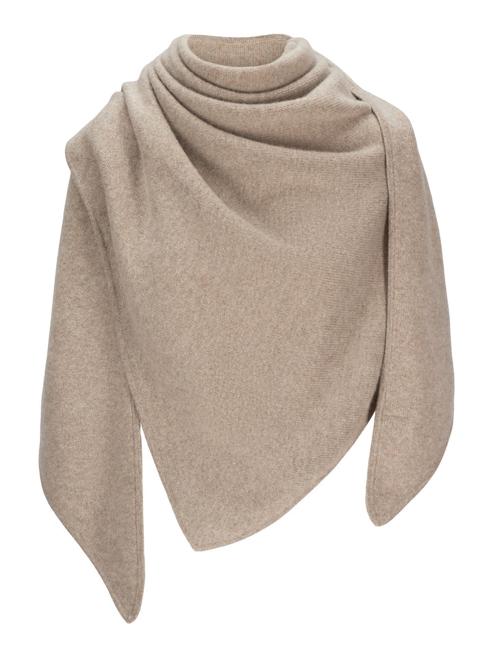 Cashmere scarf "Triangle" in 100% pure cashmere. Scandinavian design by Kashmina of Norway. Color: Toast.