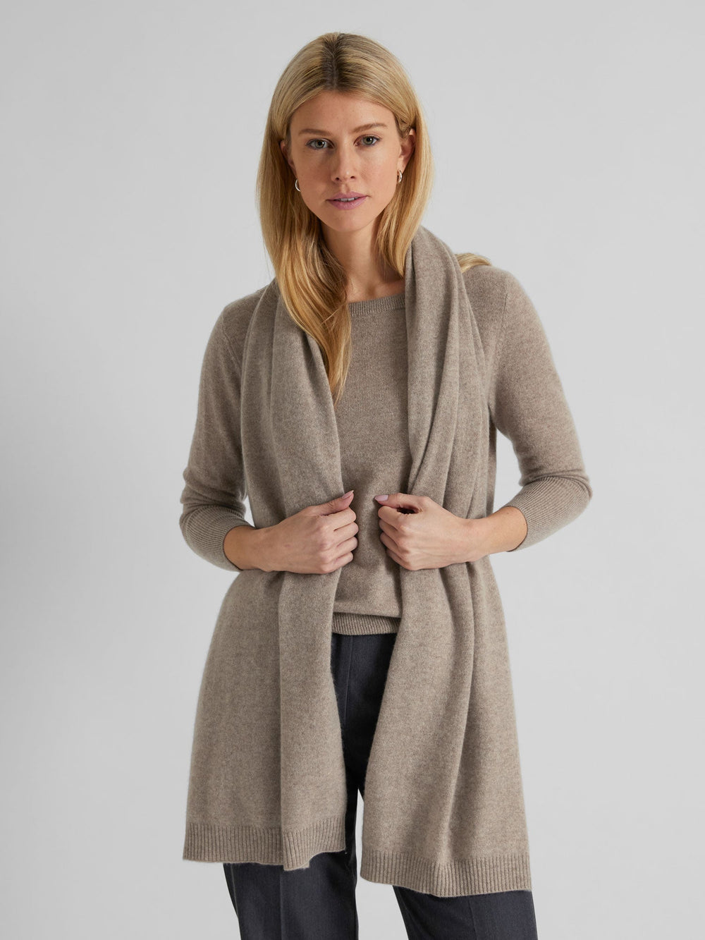 Cashmere scarf "Urban" - toast - 100% pure Cashmere - Scandinavian design - Kashmina of Norway