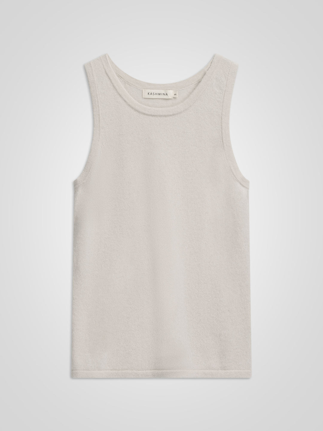 Cashmere singlet "Tyra" in 100% pure cashmere. Scandinavian design by Kashmina. Color: Cream.
