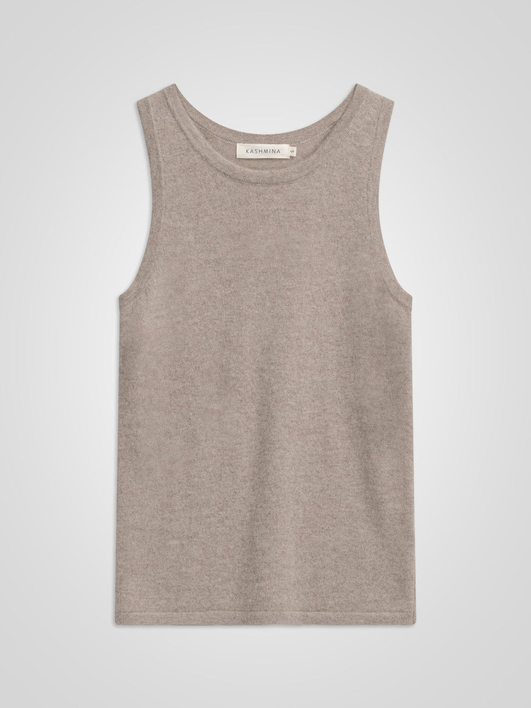 Cashmere singlet "Tyra" - toast - 100% pure Cashmere - Scandinavian design - Kashmina of Norway