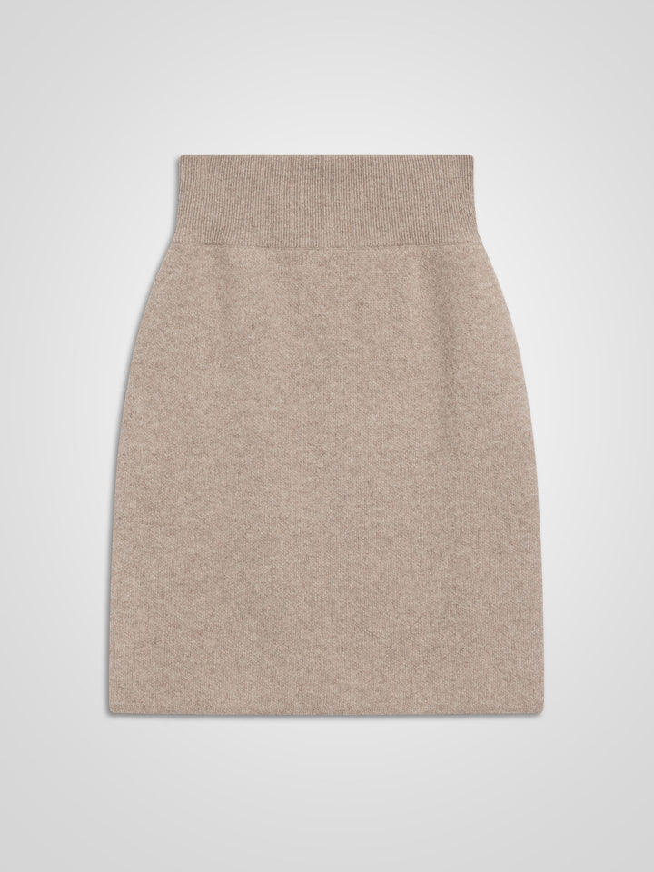 Cashmere skirt "Olava" - toast - 100% pure Cashmere - Scandinavian design - Kashmina of Norway