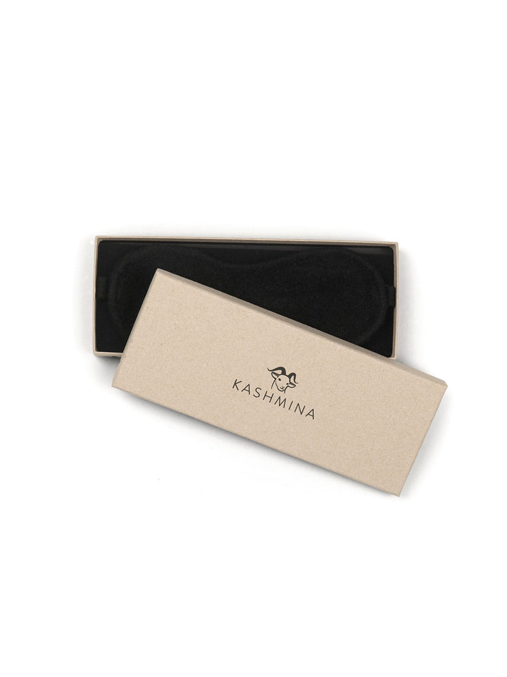 Sleepmask "Sweet dreams" - black - 100% pure Cashmere - Scandinavian design - Kashmina of Norway
