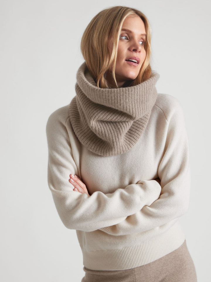 Cashmere snood "Erika" - toast - 100% pure Cashmere - Scandinavian design - Kashmina of Norway