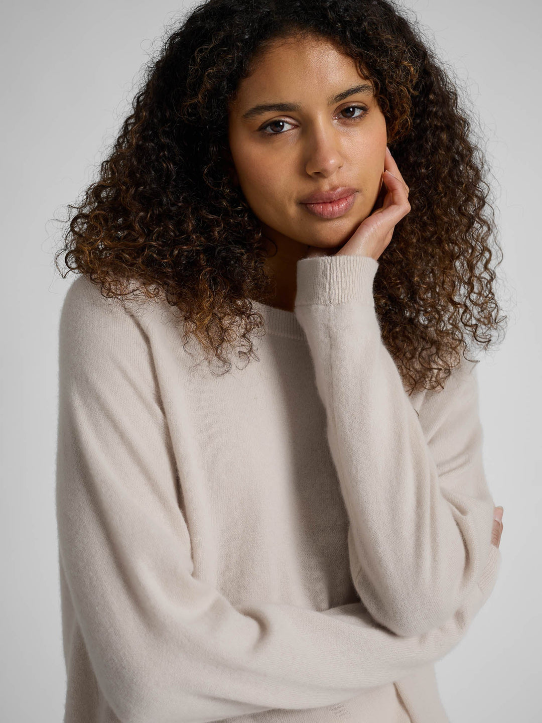 Cashmere sweater "Anna" - Cream - 100% pure Cashmere - Scandinavian design - Kashmina