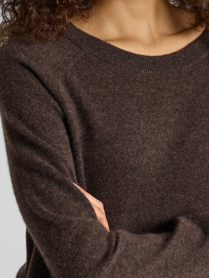 Cashmere sweater "Anna" - Dark brown - 100% pure Cashmere - Scandinavian design - Kashmina