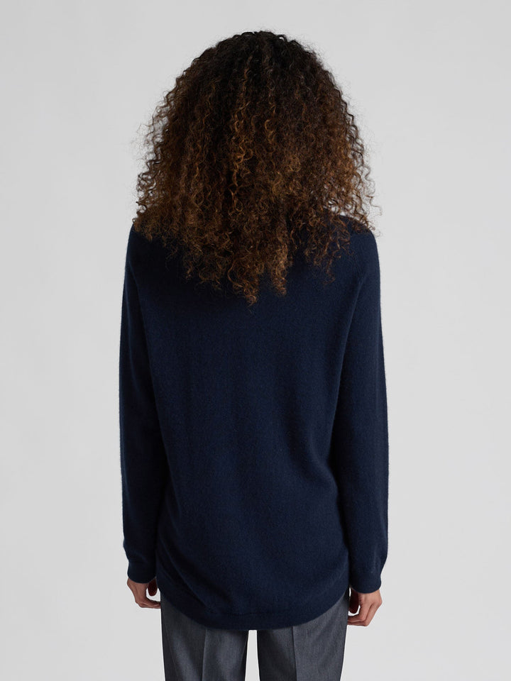 Cashmere sweater "Anna" - Navy - 100% pure Cashmere - Scandinavian design - Kashmina