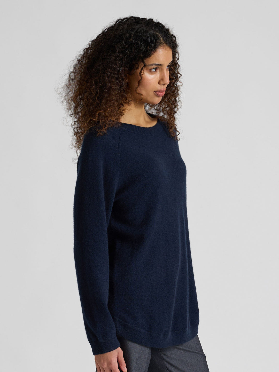 Cashmere sweater "Anna" - Navy - 100% pure Cashmere - Scandinavian design - Kashmina