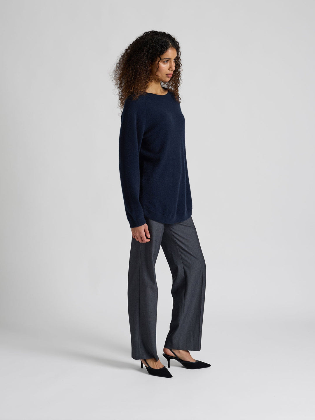 Cashmere sweater "Anna" - Navy - 100% pure Cashmere - Scandinavian design - Kashmina