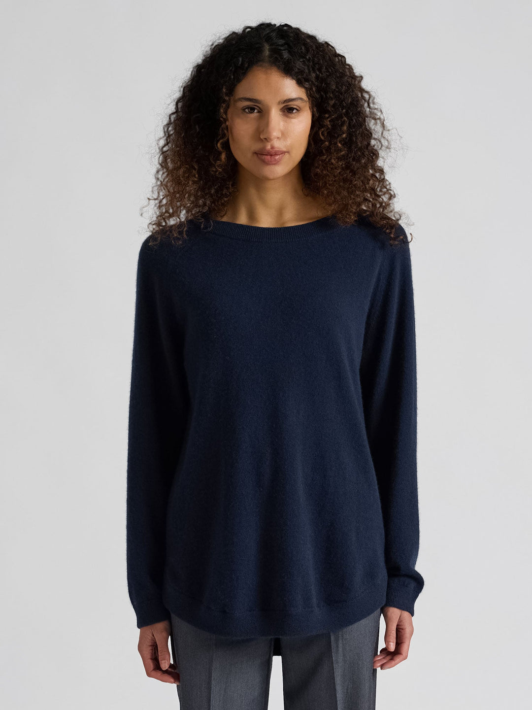 Cashmere sweater "Anna" - Navy - 100% pure Cashmere - Scandinavian design - Kashmina