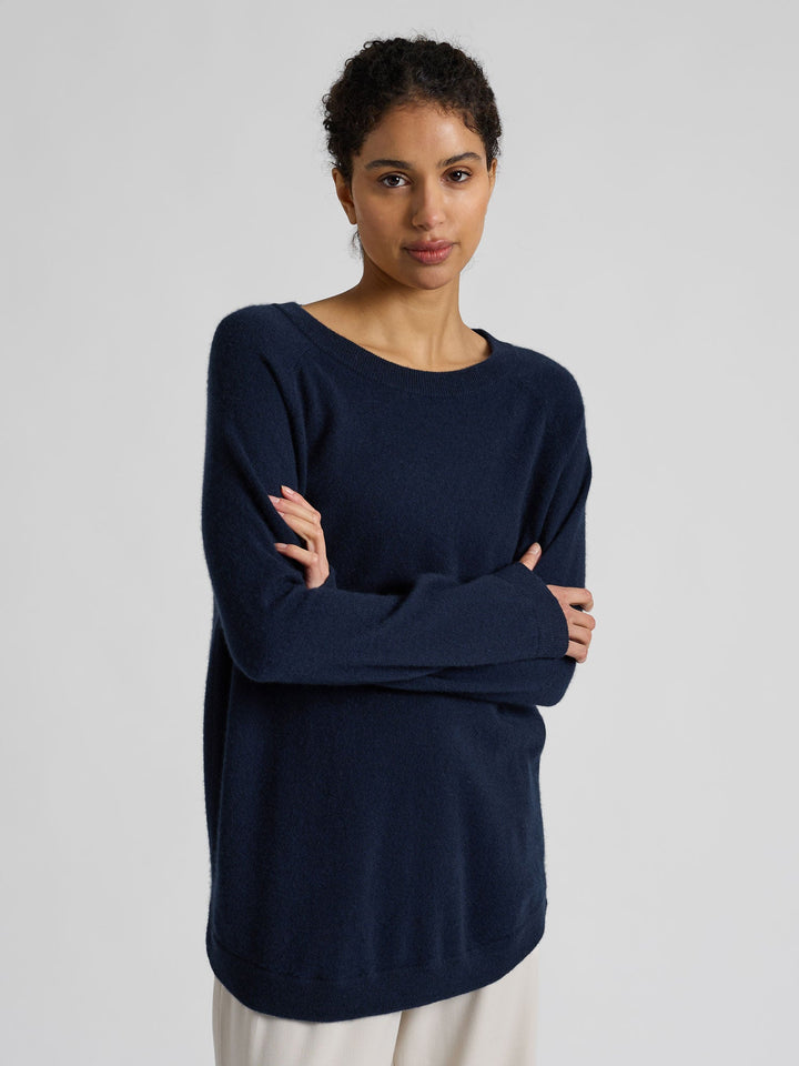 Cashmere sweater "Anna" - Navy - 100% pure Cashmere - Scandinavian design - Kashmina
