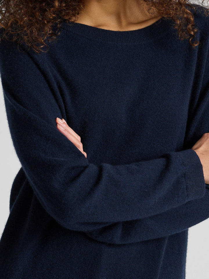 Cashmere sweater "Anna" - Navy - 100% pure Cashmere - Scandinavian design - Kashmina