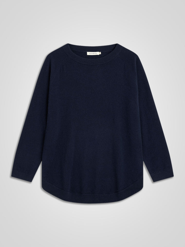 Cashmere sweater "Anna" - Navy - 100% pure Cashmere - Scandinavian design - Kashmina