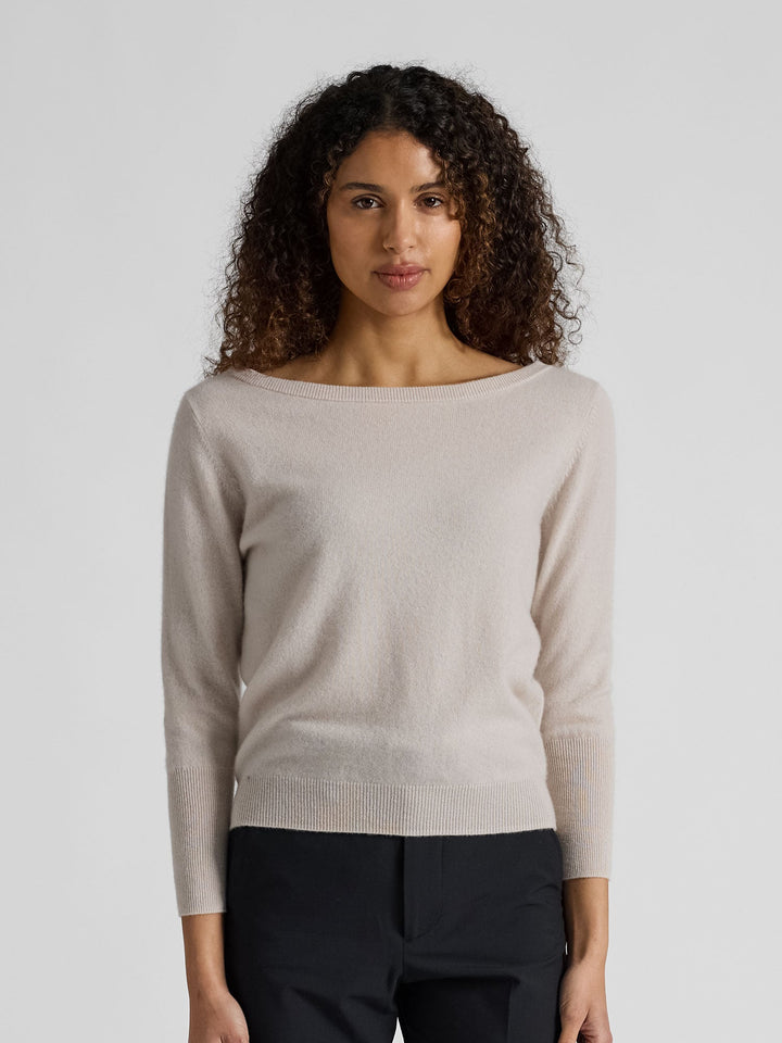 Cashmere sweater "Asta" - Cream - 100% pure Cashmere - Scandinavian design - Kashmina