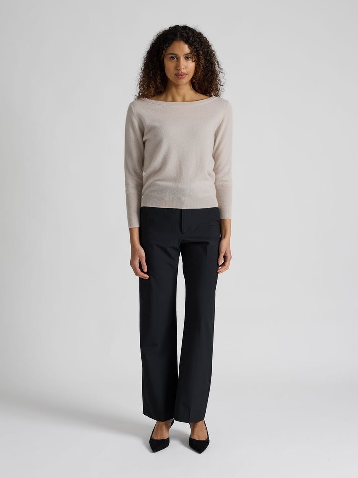 Cashmere sweater "Asta" - Cream - 100% pure Cashmere - Scandinavian design - Kashmina