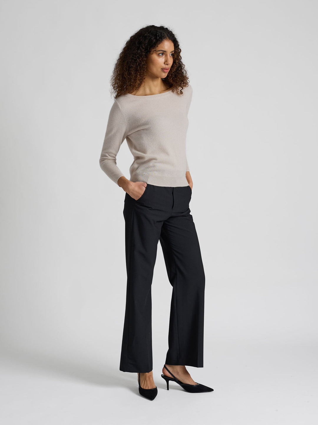 Cashmere sweater "Asta" - Cream - 100% pure Cashmere - Scandinavian design - Kashmina