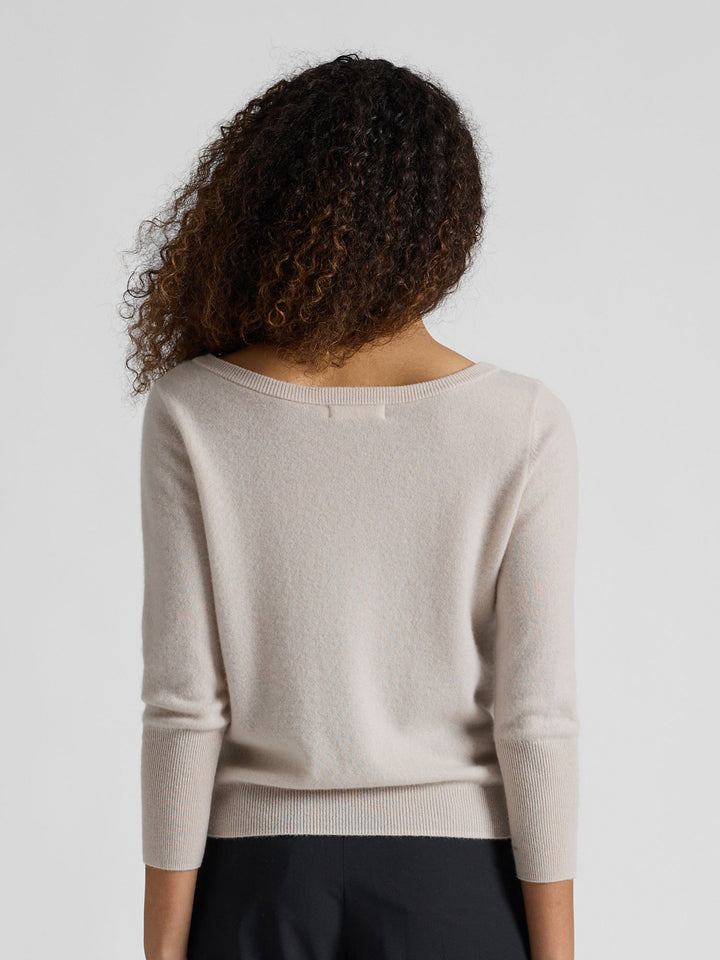 Cashmere sweater "Asta" - Cream - 100% pure Cashmere - Scandinavian design - Kashmina