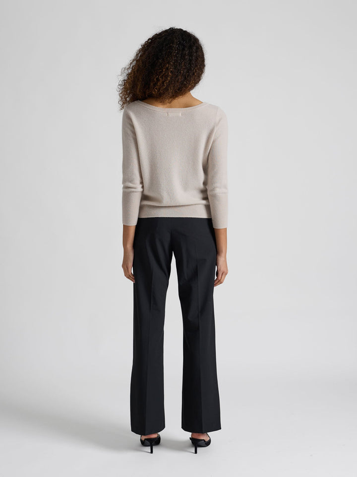 Cashmere sweater "Asta" - Cream - 100% pure Cashmere - Scandinavian design - Kashmina