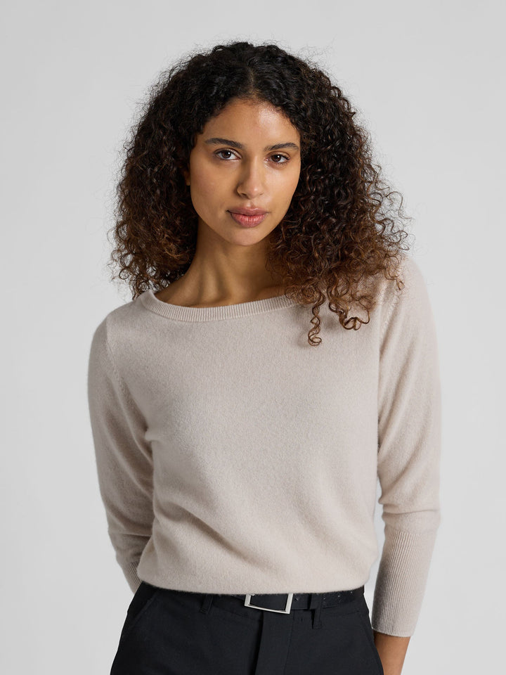 Cashmere sweater "Asta" - Cream - 100% pure Cashmere - Scandinavian design - Kashmina