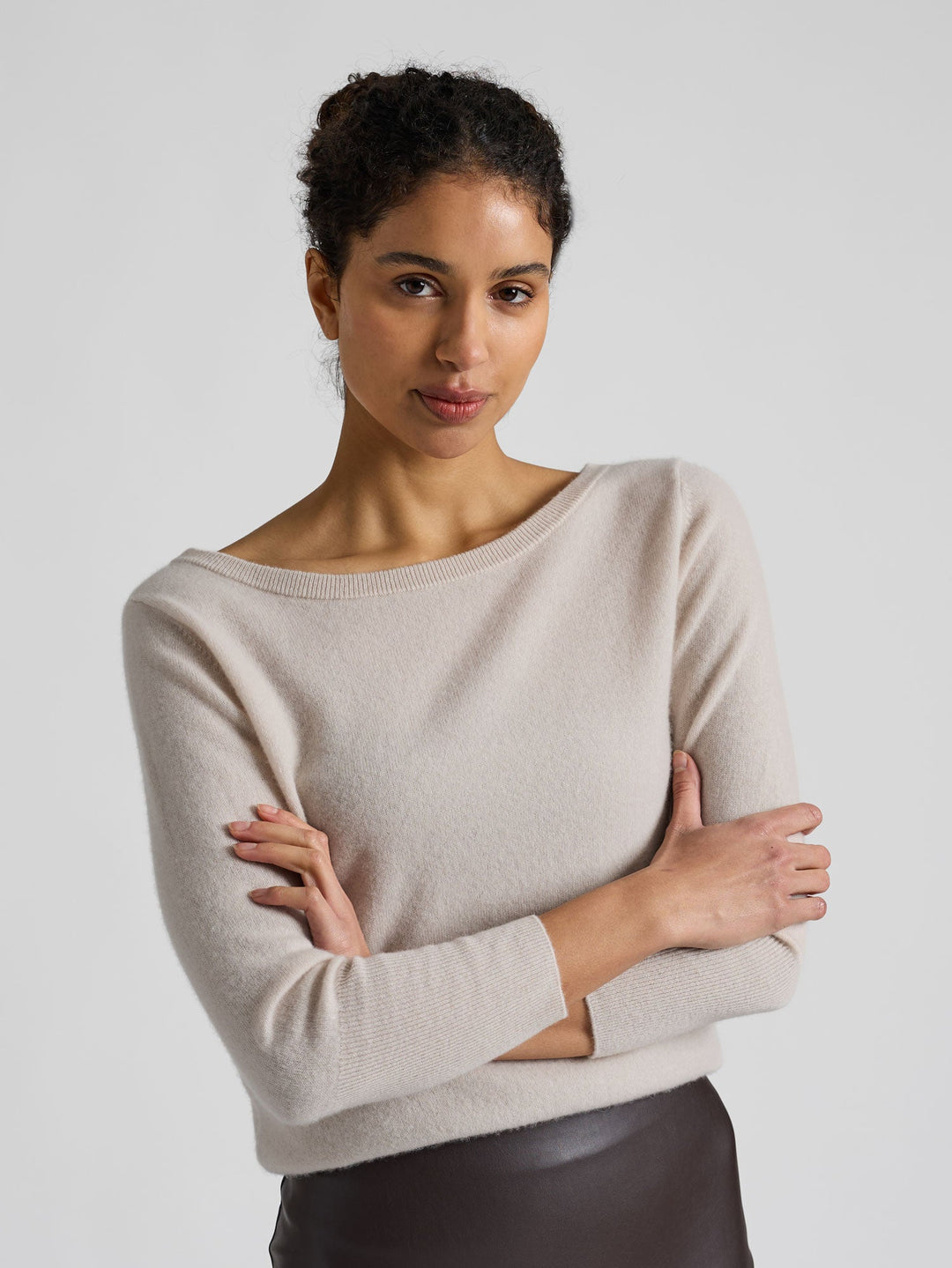 Cashmere sweater "Asta" - Cream - 100% pure Cashmere - Scandinavian design - Kashmina