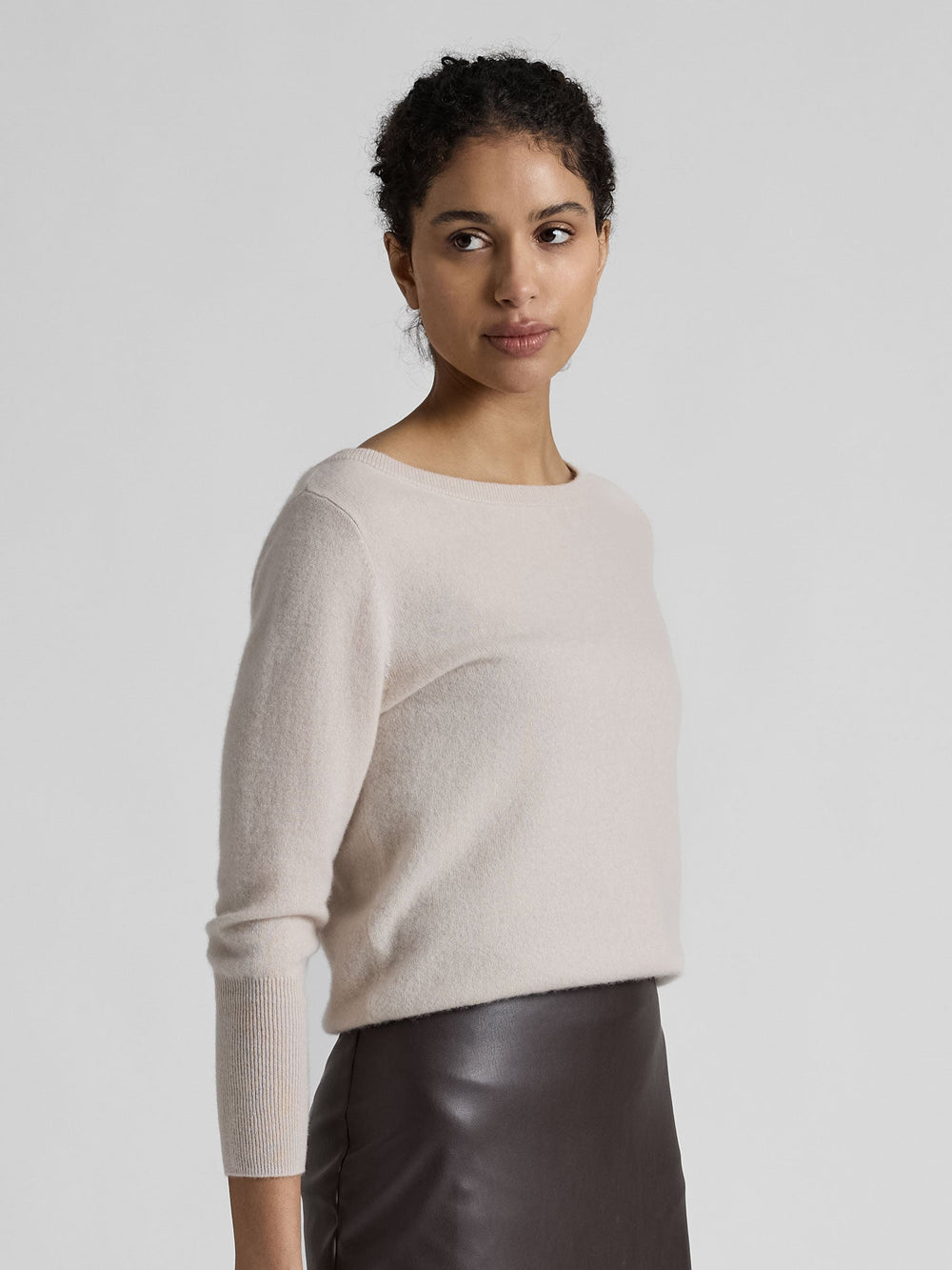 Cashmere sweater "Asta" - Cream - 100% pure Cashmere - Scandinavian design - Kashmina