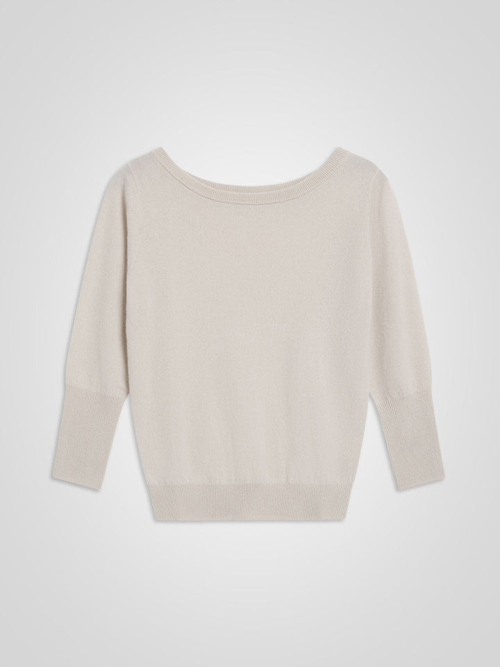 Cashmere sweater "Asta" - Cream - 100% pure Cashmere - Scandinavian design - Kashmina