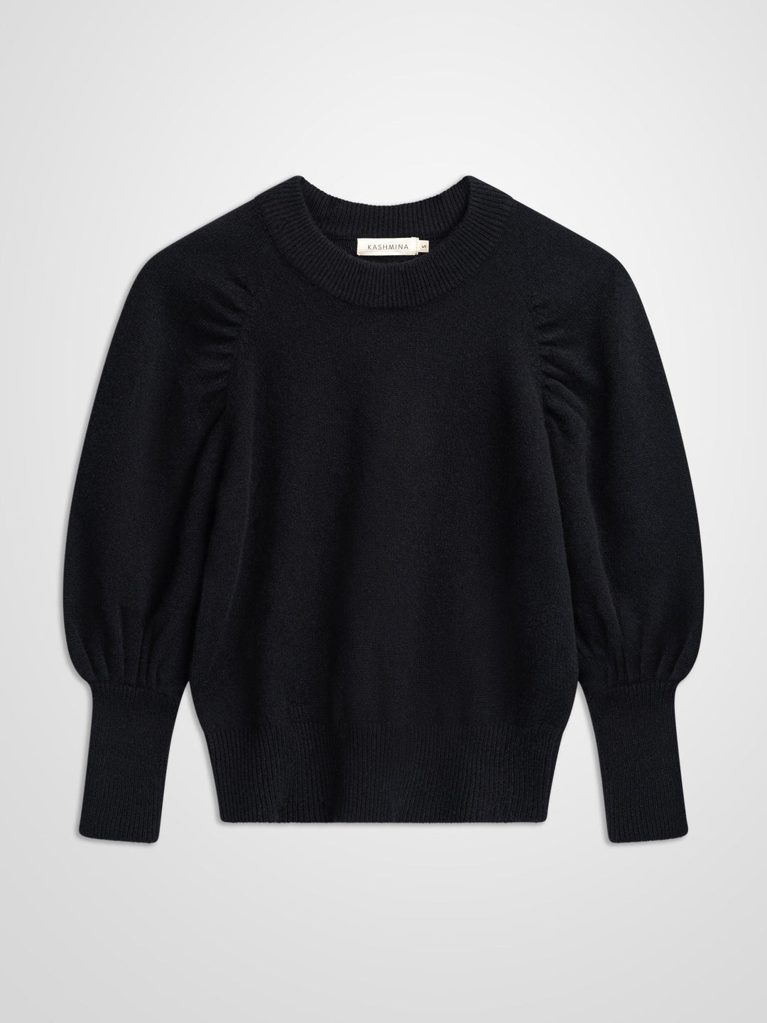 Cashmere sweater "Aurora" - black - 100% pure Cashmere - Scandinavian design - Kashmina of Norway