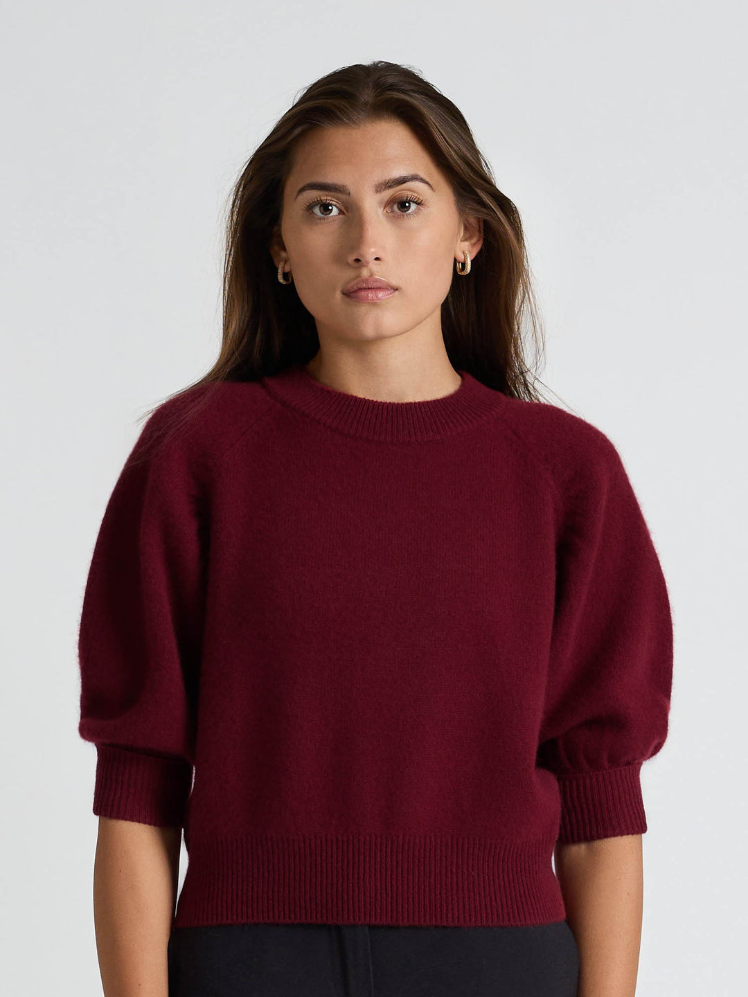 Cashmere sweater "Aurora" - Bordeaux