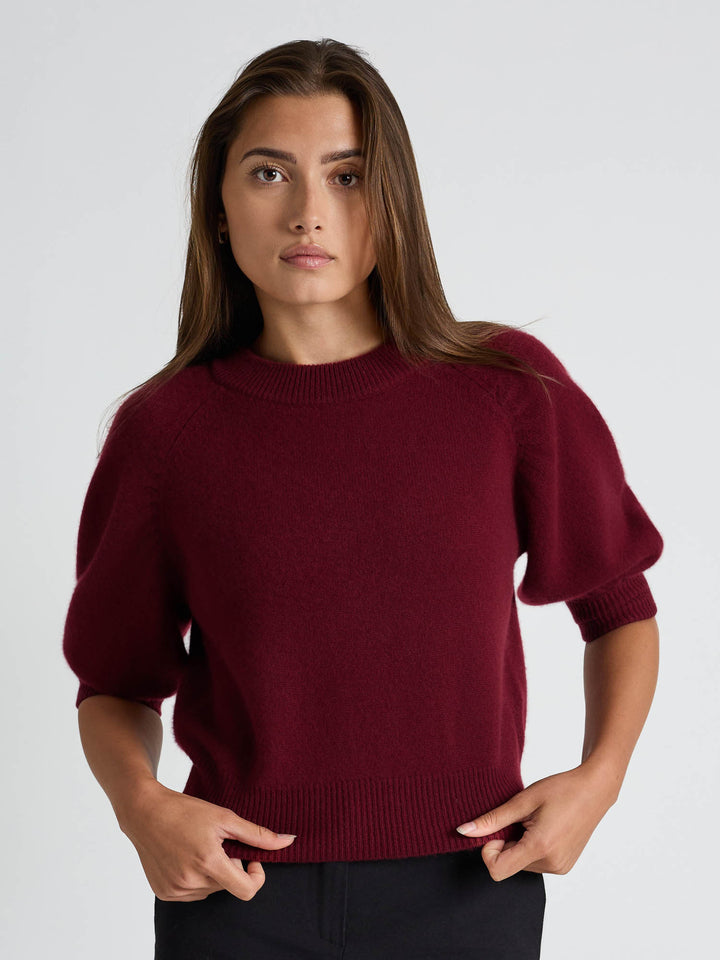 Cashmere sweater "Aurora" - Bordeaux