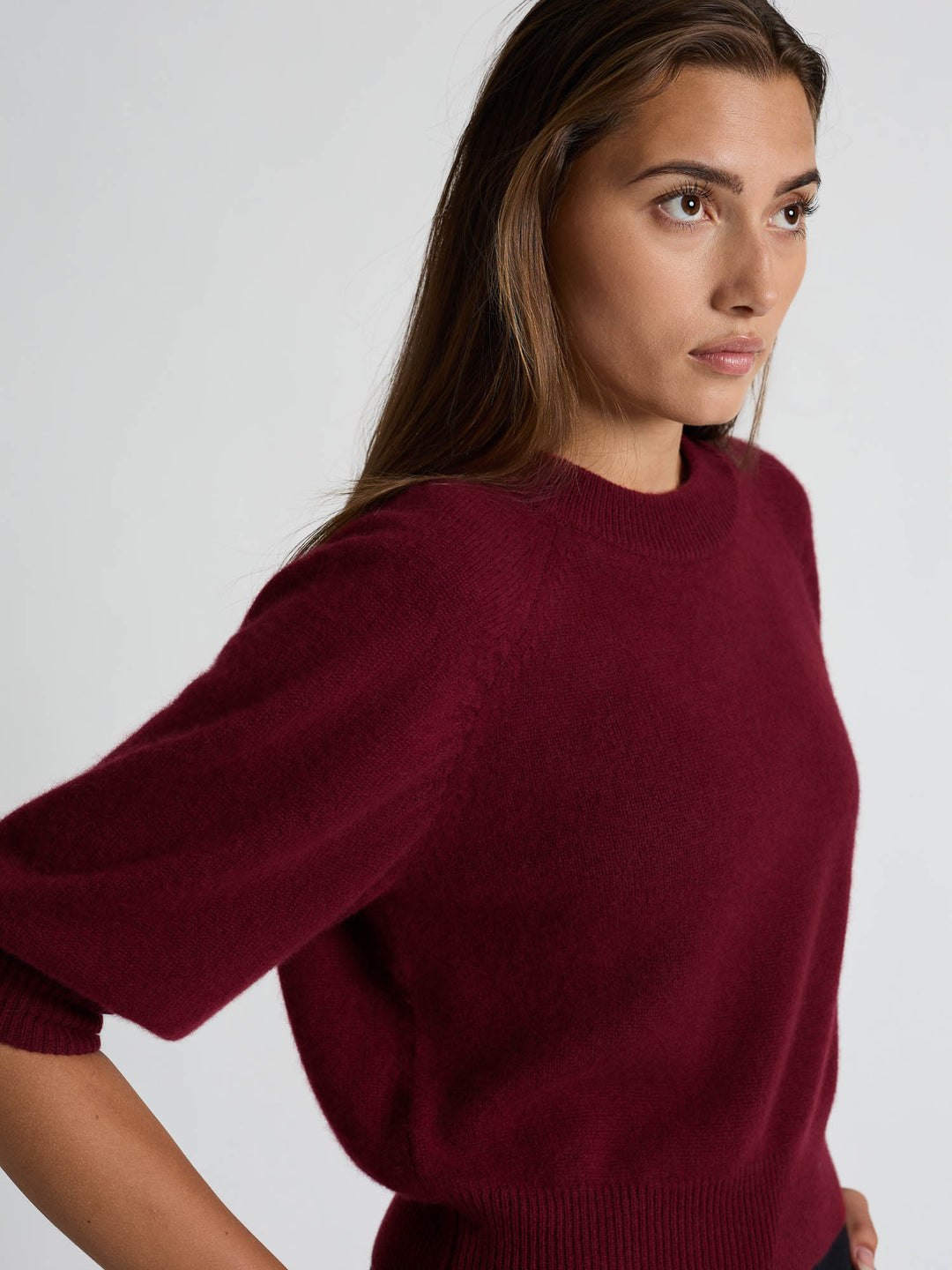 Cashmere sweater "Aurora" - Bordeaux