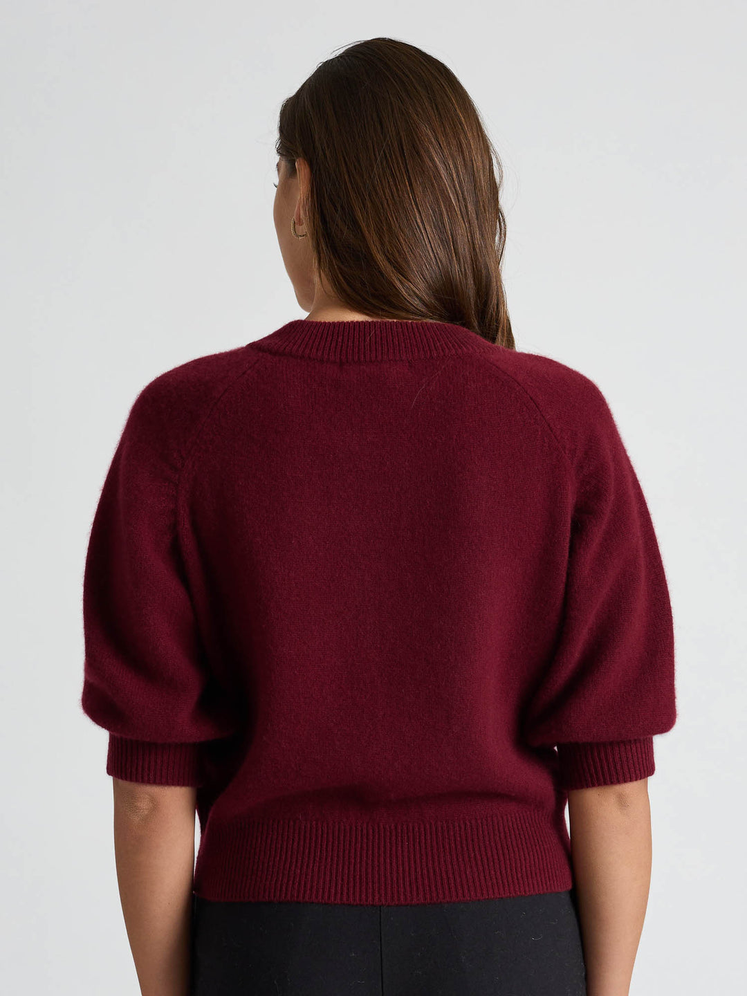 Cashmere sweater "Aurora" - Bordeaux