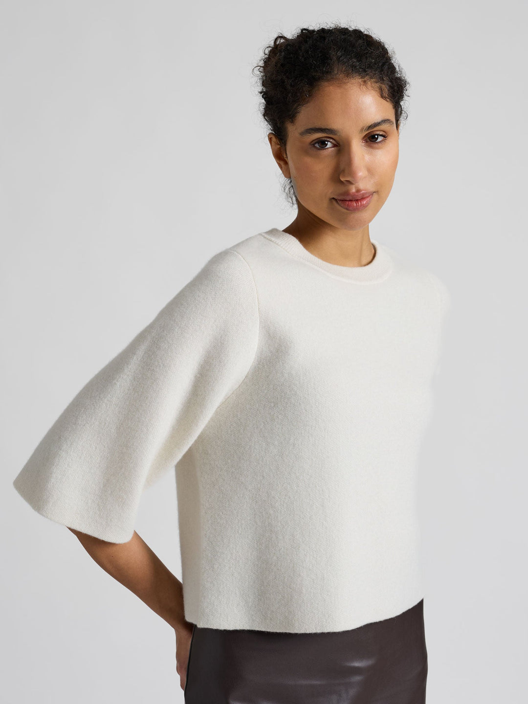Cashmere sweater "Dina sweater" - white - 100% pure Cashmere - Scandinavian design - Kashmina of Norway