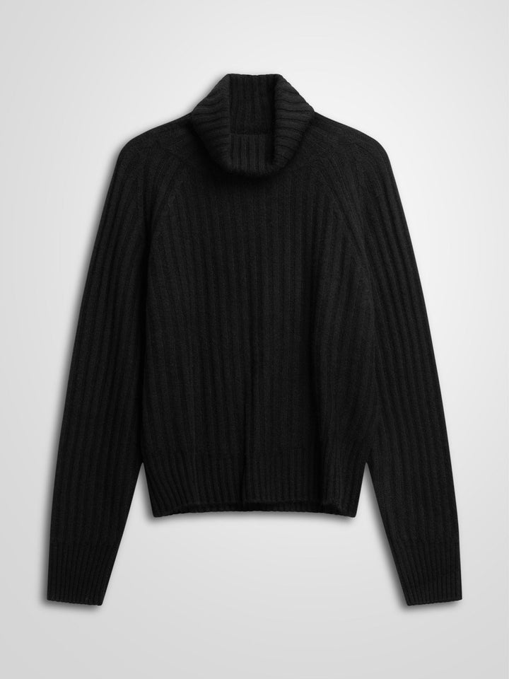 Cashmere sweater "Eline" - Black - 100% pure Cashmere - Scandinavian design - Kashmina of Norway