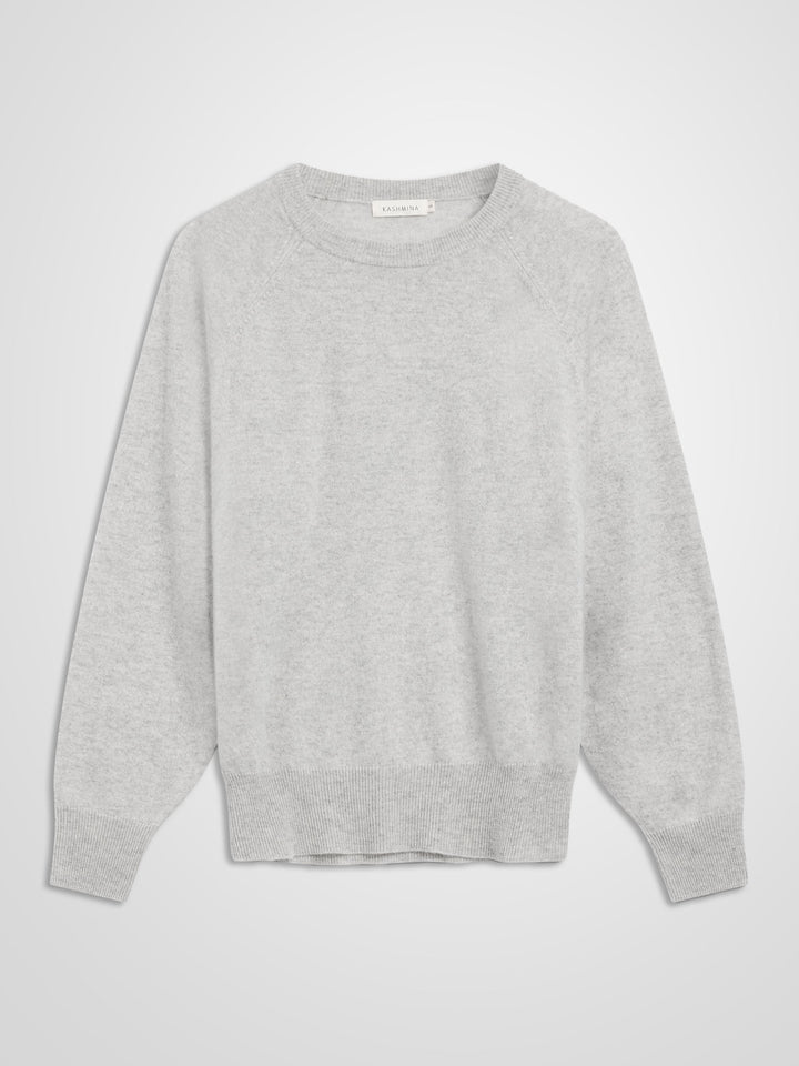 Cashmere sweater "Embla" - light grey - 100% pure Cashmere - Scandinavian design - Kashmina of Norway