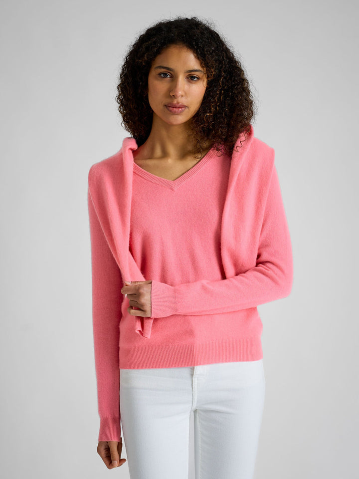 Cashmere sweater "Erle" - Bubblegum pink - 100% pure Cashmere - Scandinavian design - Kashmina