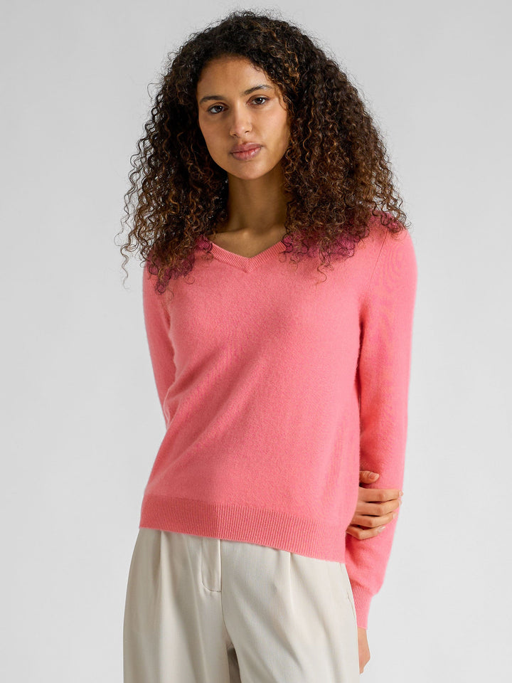 Cashmere sweater "Erle" - Bubblegum pink - 100% pure Cashmere - Scandinavian design - Kashmina