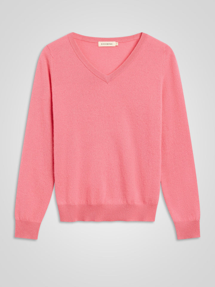 Cashmere sweater "Erle" - Bubblegum pink - 100% pure Cashmere - Scandinavian design - Kashmina