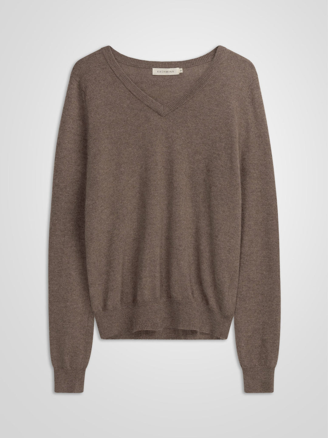 Cashmere sweater "Erle" - Dark Toast - 100% pure Cashmere - Scandinavian design - Kashmina of Norway
