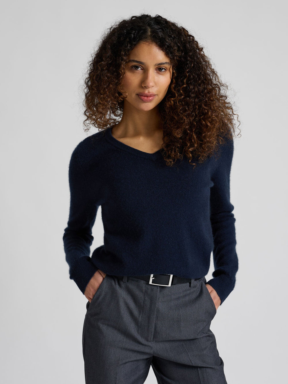 Cashmere sweater "Erle" - Navy - 100% pure Cashmere - Scandinavian design - Kashmina