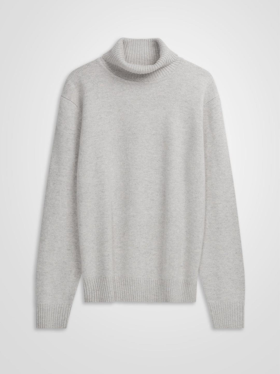 Cashmere sweater men "Frost polo" - light grey - 100% pure Cashmere - Scandinavian design - Kashmina of Norway