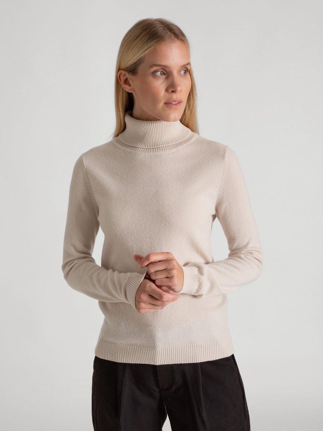 Cashmere sweater "Hedda" - pearl