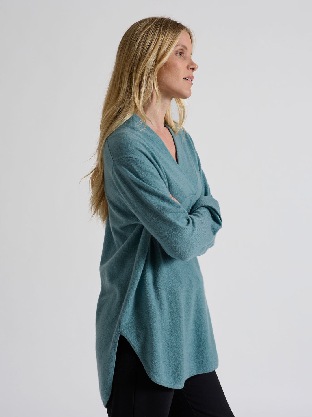cashmere sweater big shirt in 100% cashmere by Kashmina
